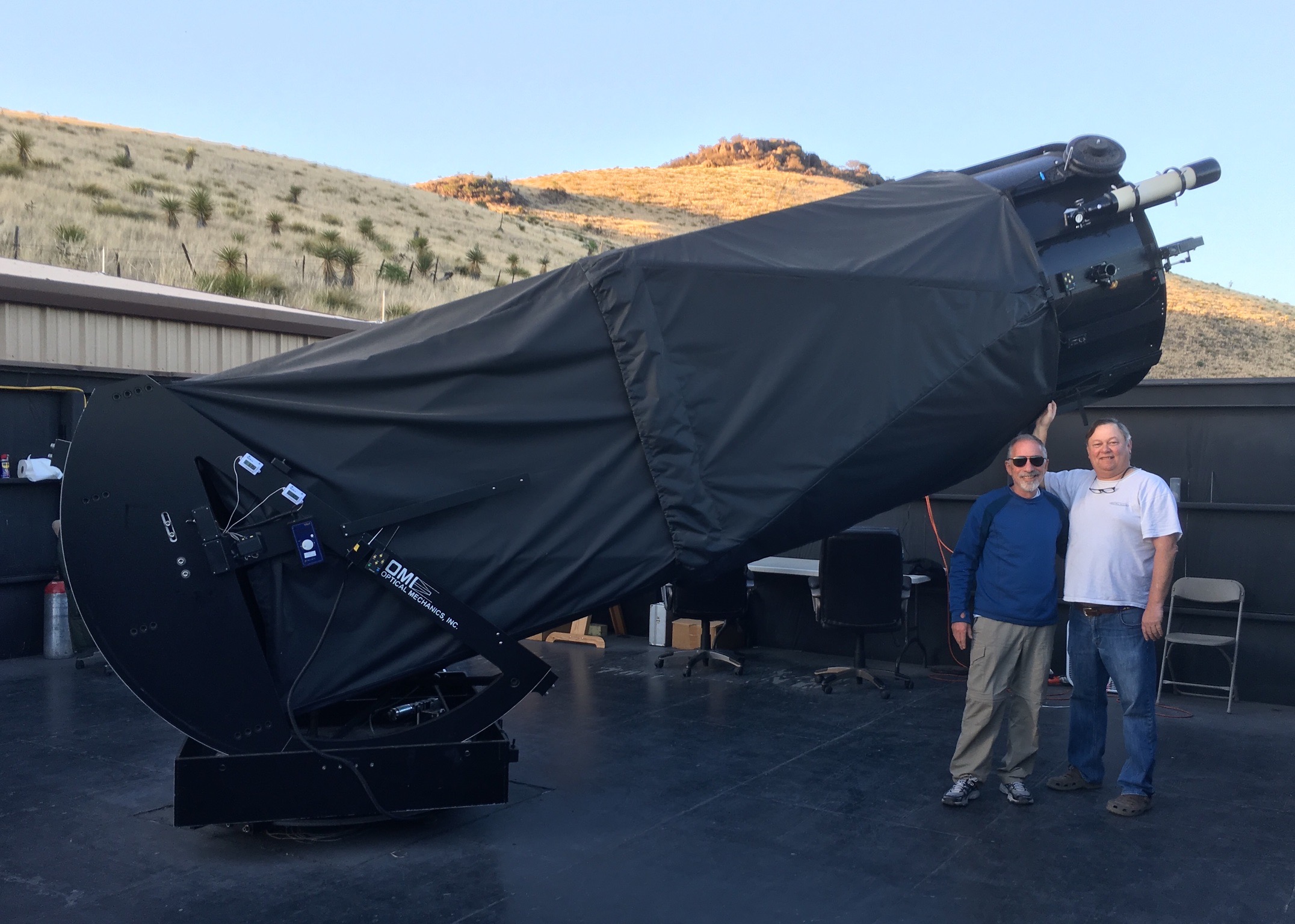 Steve Gottlieb with the 48-inch telescope